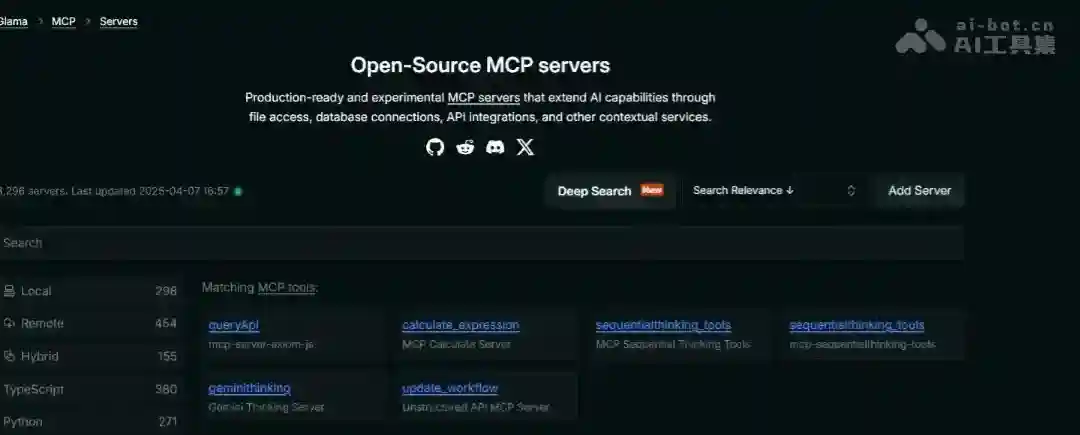 Awesome MCP Servers – 开源的MCP资源聚合平台,覆盖多个垂直领域 Awesome MCP Servers – 开源的MCP资源聚合平台,覆盖多个垂直领域