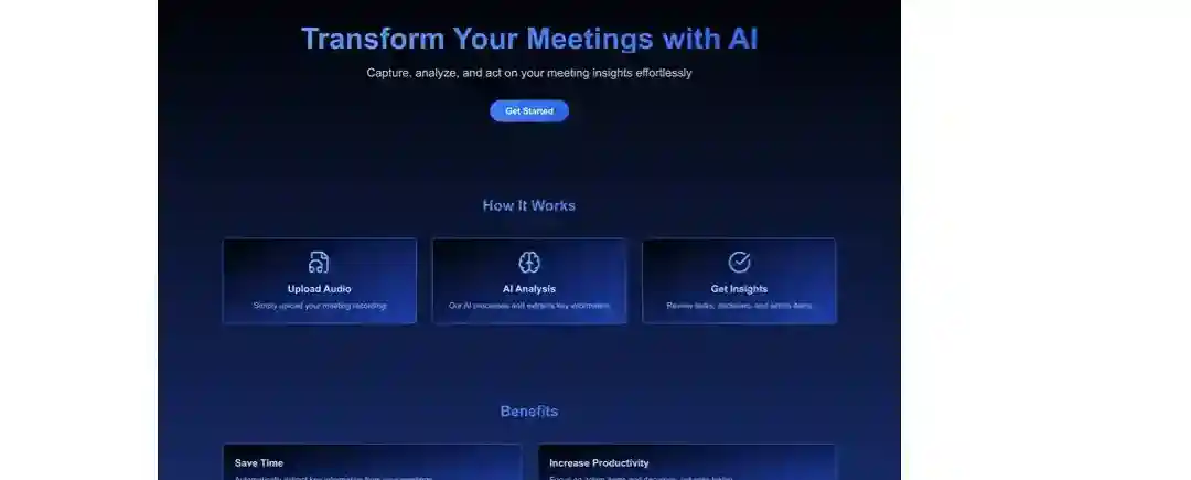 MeetingMind – AI会议助手,自动捕捉、分析和处理会议见解 MeetingMind – AI会议助手,自动捕捉、分析和处理会议见解