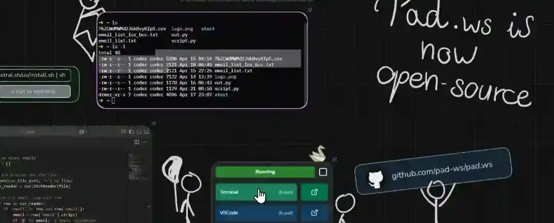 Pad.ws – 在线AI开发工具,白板功能与代码编辑器深度结合 Pad.ws – 在线AI开发工具,白板功能与代码编辑器深度结合